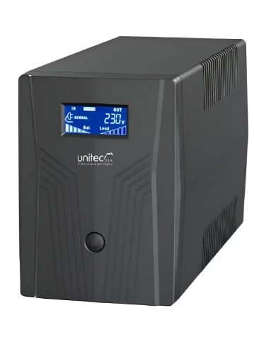 Ups Unitec 1500va / 900w 6 Tomas Regulador Voltaje Supresor Color Negro